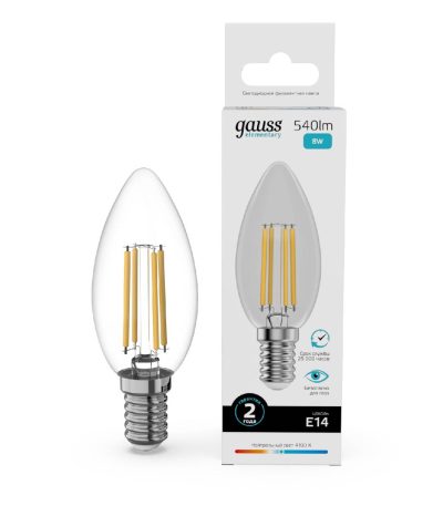 Лампа светодиодная Gauss Filament Elementary E14 8W 4100K 32128