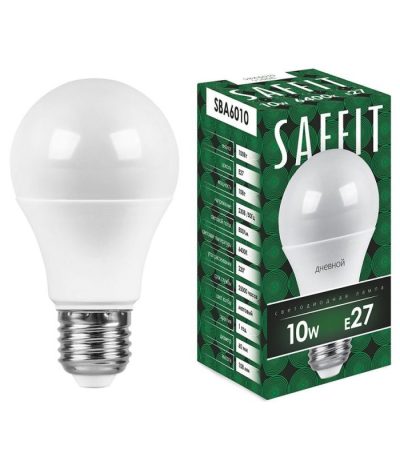 Лампа светодиодная Saffit SBA6010 шар E27 10W 6400K 55006