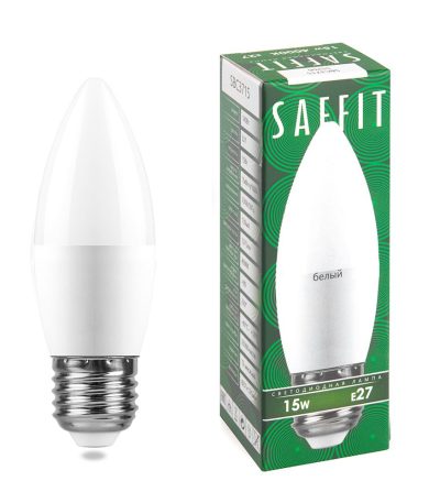 Лампа светодиодная Saffit SBC3715 Свеча E27 15W 4000K 55206