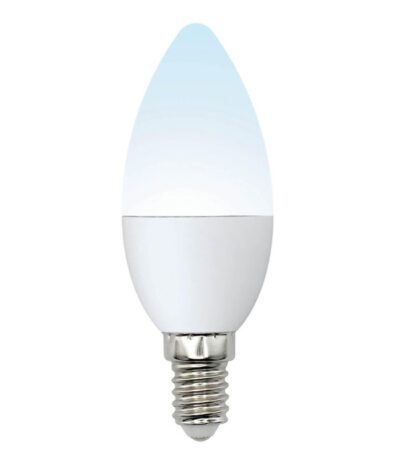 Лампа светодиодная (UL-00002374) Uniel E14 6W 4000K матовая LED-C37-6W/NW/E14/FR/MB PLM11WH