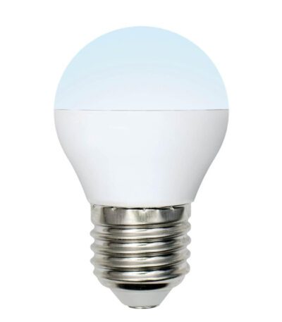 Лампа светодиодная (UL-00002378) Uniel E27 6W 4000K матовая LED-G45-6W/NW/E27/FR/MB PLM11WH