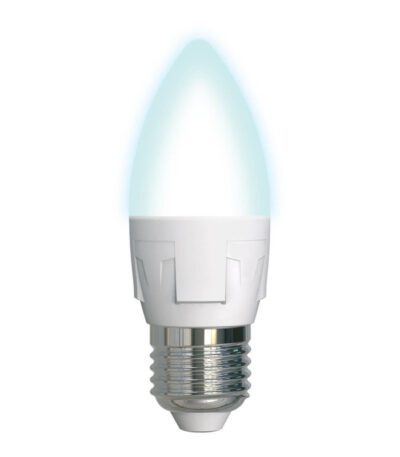 Лампа светодиодная (UL-00002412) Uniel E27 7W 4000K матовая LED-C37 7W/NW/E27/FR PLP01WH