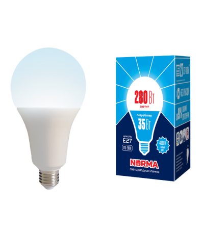 Лампа светодиодная Volpe Norma LED-A95-35W/4000K/E27/FR/NR картон UL-00005608