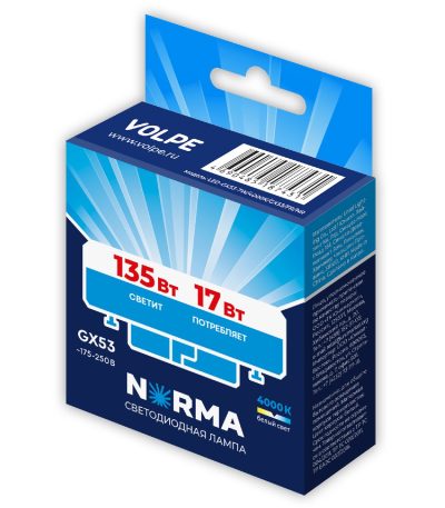 Лампа светодиодная Volpe Norma LED-GX53-17W/4000K/GX53/FR/NR UL-00011436