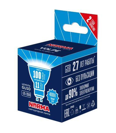 Лампа светодиодная Volpe Norma LED-JCDR-11W/4000K/GU10/NR UL-00011005