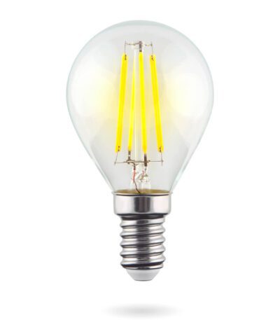 Лампа светодиодная Voltega E14 6W 4000К шар прозрачный VG10-G1E14cold6W-F 7022