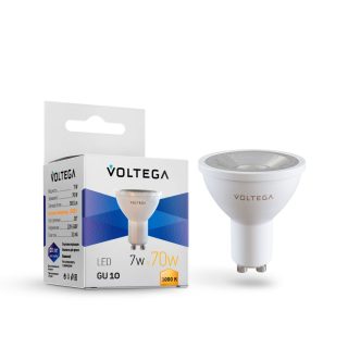 Лампа светодиодная Voltega GU10 7W 3000K 7253