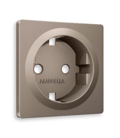 Лицевая панель для розетки с/з Ambrella Volt Alfa AP6360
