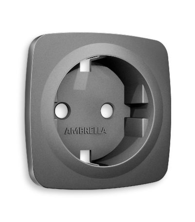 Лицевая панель для розетки с/з Ambrella Volt Omega OP6560