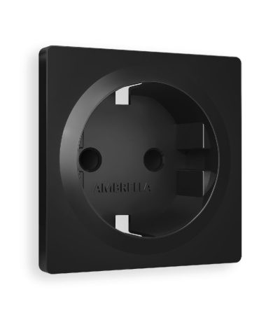 Лицевая панель для розетки с/з и шторками Ambrella Volt Alfa AP8070