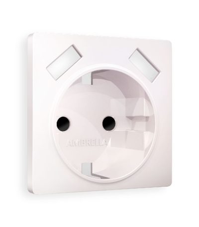 Лицевая панель для розетки с/з со шторками 2USB A+A Ambrella Volt Alfa AP2090
