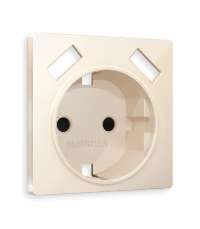 Лицевая панель для розетки с/з со шторками 2USB A+A Ambrella Volt Alfa AP3090