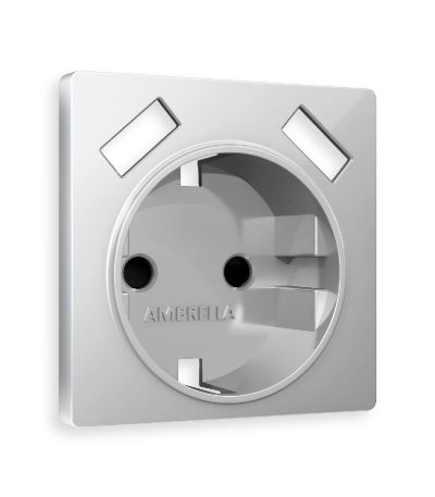 Лицевая панель для розетки с/з со шторками 2USB A+A Ambrella Volt Alfa AP4090
