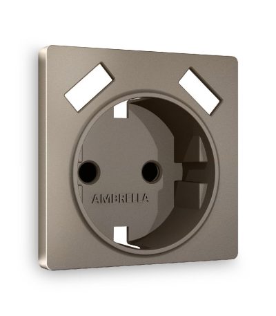 Лицевая панель для розетки с/з со шторками 2USB A+A Ambrella Volt Alfa AP6390