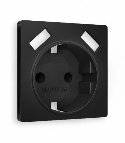 Лицевая панель для розетки с/з со шторками 2USB A+A Ambrella Volt Alfa AP8090