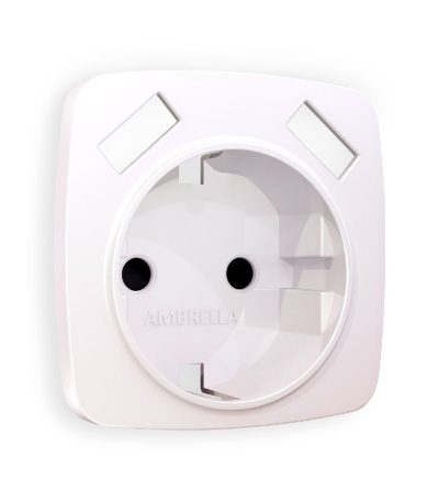 Лицевая панель для розетки с/з со шторками 2USB A+A Ambrella Volt Omega OP2090