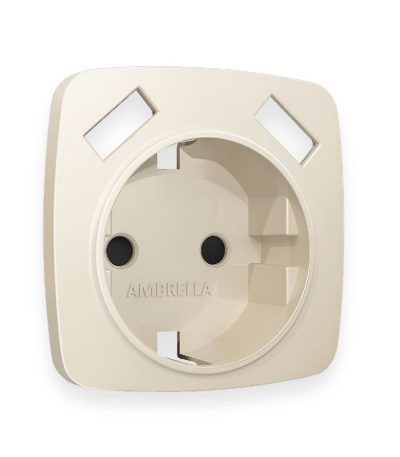 Лицевая панель для розетки с/з со шторками 2USB A+A Ambrella Volt Omega OP3290