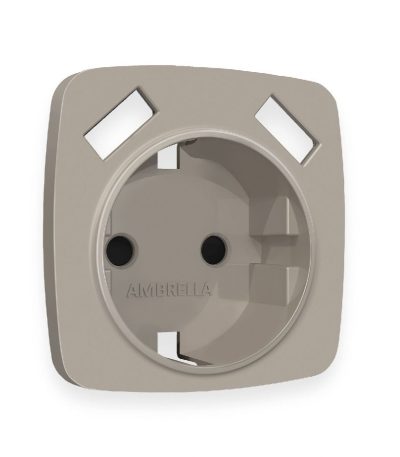 Лицевая панель для розетки с/з со шторками 2USB A+A Ambrella Volt Omega OP3690