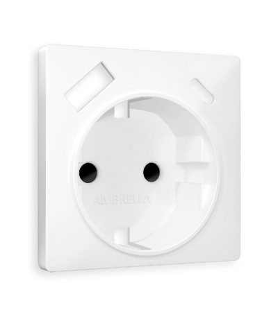 Лицевая панель для розетки с/з со шторками 2USB A+C Ambrella Volt Alfa AP1300