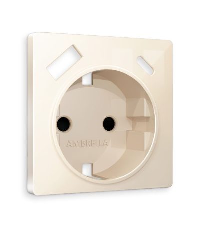 Лицевая панель для розетки с/з со шторками 2USB A+C Ambrella Volt Alfa AP3100