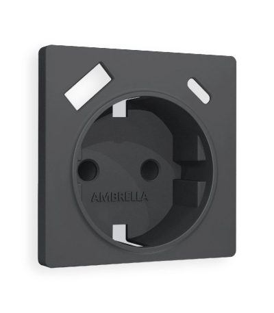 Лицевая панель для розетки с/з со шторками 2USB A+C Ambrella Volt Alfa AP9100