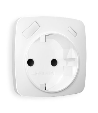 Лицевая панель для розетки с/з со шторками 2USB A+C Ambrella Volt Omega OP1300