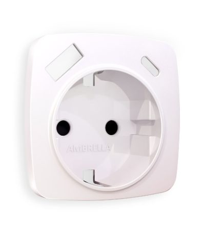 Лицевая панель для розетки с/з со шторками 2USB A+C Ambrella Volt Omega OP2100