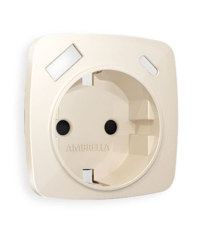 Лицевая панель для розетки с/з со шторками 2USB A+C Ambrella Volt Omega OP3100