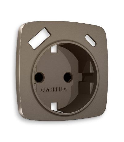 Лицевая панель для розетки с/з со шторками 2USB A+C Ambrella Volt Omega OP6400