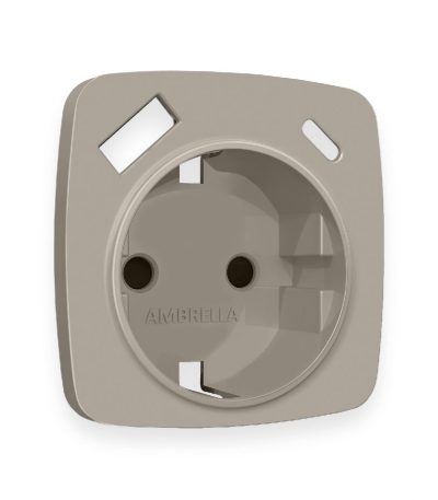 Лицевая панель для розетки с/з со шторками 2USB тип A+C Ambrella Volt Omega OP3700