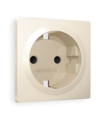 Лицевая панель для розетки с/з со шторками Ambrella Volt Alfa AP3270