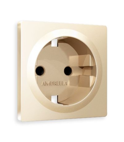 Лицевая панель для розетки с/з со шторками Ambrella Volt Alfa AP6070
