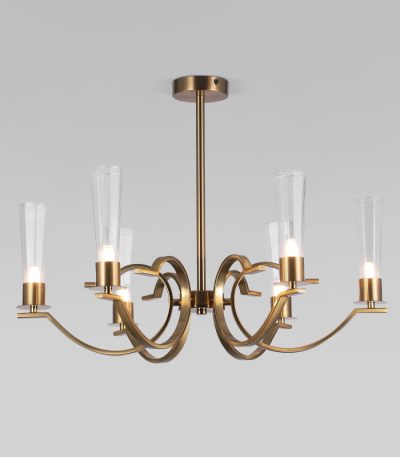 Люстра на штанге Eurosvet Rosher 60141/6 латунь a060331