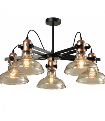 Люстра на штанге IMEX Master MD.20552-5-S-BK+AB