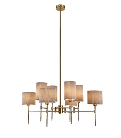 Люстра на штанге Indigo Plisse 13033/8R Brass V000537