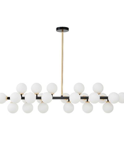 Люстра на штанге Lumina Deco Marsiada LDP 6033-24 BK+GD