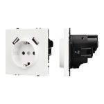 Механизм розетки с USB зарядкой Arlight SCT-NOBE-MUAA-SFPL-WH (230V, 16A) 054288