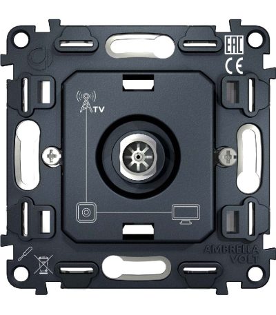 Механизм TV розетки оконечной 50-870 MHz 1dB Ambrella Volt Quant VM202