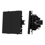 Механизм выключателя двухклавишный проходной Arlight SWT-NOBE-MKP2-SFPL-BK (230V, 10A) 054255