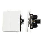Механизм выключателя двухклавишный проходной Arlight SWT-TENDO-MKP2-SFPL-WH (230V, 10A) 054556