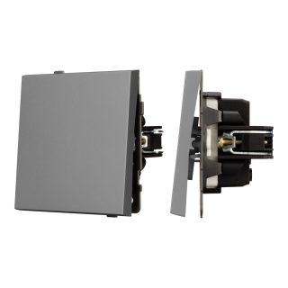 Механизм выключателя одноклавишный непроходной Arlight SWT-TENDO-MK01-PL-GR (230V, 10A) 054032