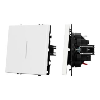 Механизм выключателя одноклавишный проходной Arlight LED SWT-NOBE-MKP1-SFPL-L-WH (230V, 10A) 054236