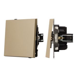 Механизм выключателя одноклавишный проходной Arlight SWT-TENDO-MKP1-SFPL-GD (230V, 10A) 054580