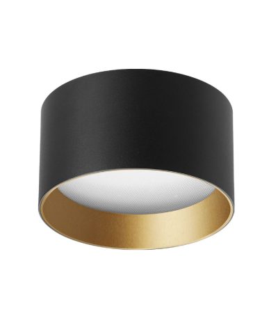 Накладной светильник Arlight SP-BISCOTTO-R120-12W Warm3300-MIX (BK-GD, 80 deg, 230V) 055026