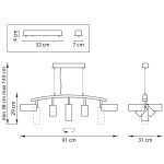 Подвесной светильник Lightstar Rullo LR735362863 (571735+214436-2+214486-3)