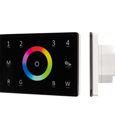 Панель Arlight Sens Smart-P85-RGBW Black (230V, 4 зоны, 2.4G) 028405