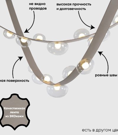 Подвесная люстра Crystal Lux BOSQUE SP7 L3000 GREY/TRANSPARENT