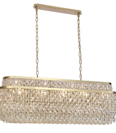 Подвесная люстра Newport Tiffany 8530/120 C oval gold polished М0070717