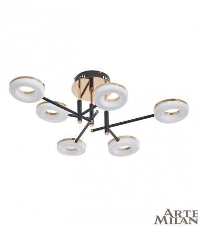 Потолочная люстра Arte Milano Ferrara 272999/6 BK/GD
