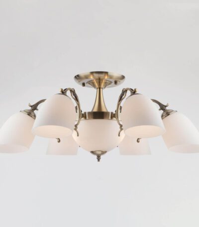 Потолочная люстра Eurosvet 22010/6+2 античная бронза